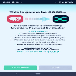 Slacker Radio rebranded as LiveXLive, focusing on streaming live  performances [APK Download]